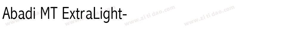 Abadi MT ExtraLight字体转换